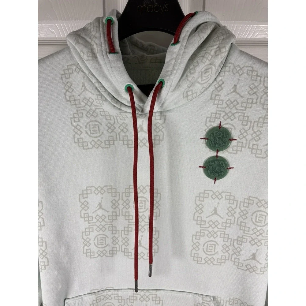 Nike Air Jordan x CLOT Jade Fleece Hoodie Barely Green Mens Size M DO0007-394